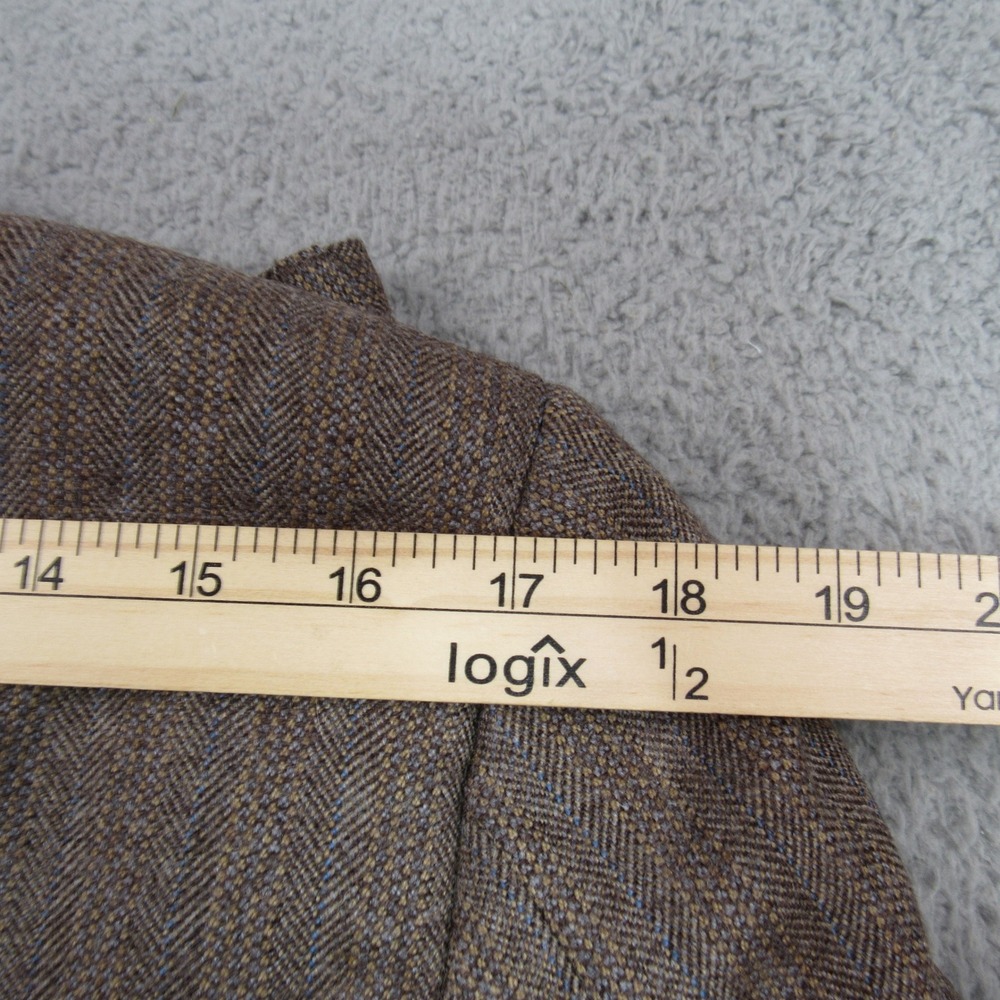 SSSSSSSSSSSSS Mens Brown Herringbone 100% Wool 2-Piece Suit Italy Size 38 26029 - Picture 10 of 15